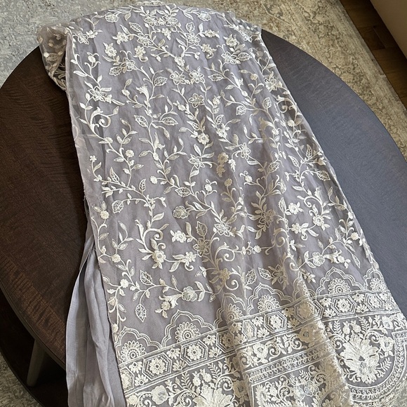 Tena Durrani Elegant Embroidered Sheer suit - Picture 7 of 12